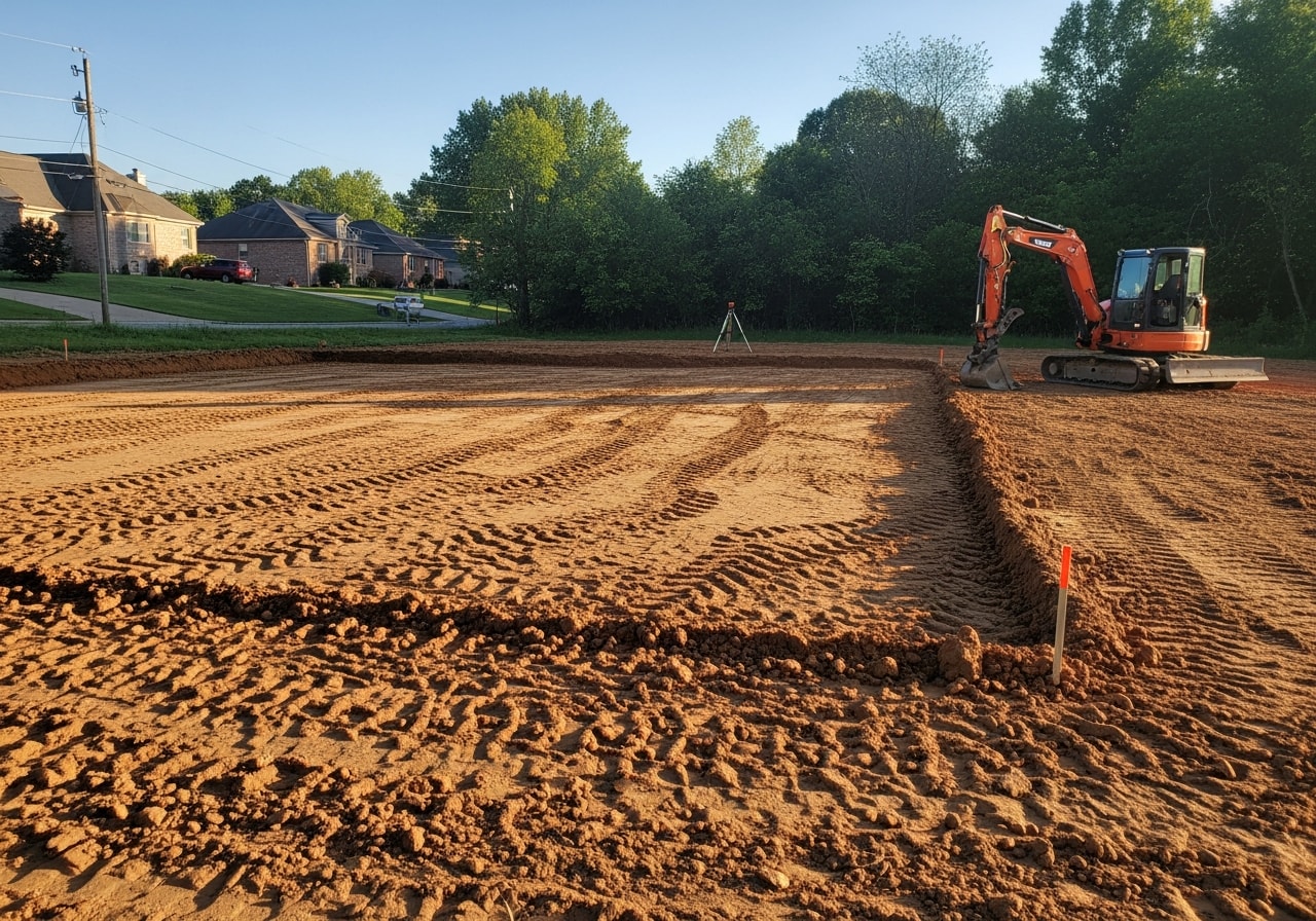 Graded building pad with compacted base, Jefferson County